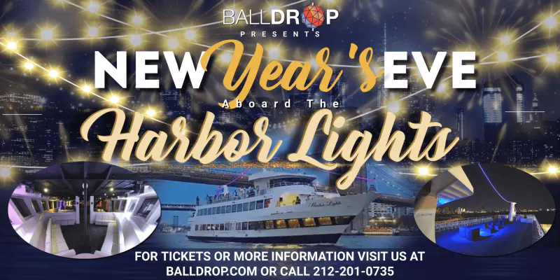 Flyer for Harbor Lights NYC New Years Eve Party Cruise