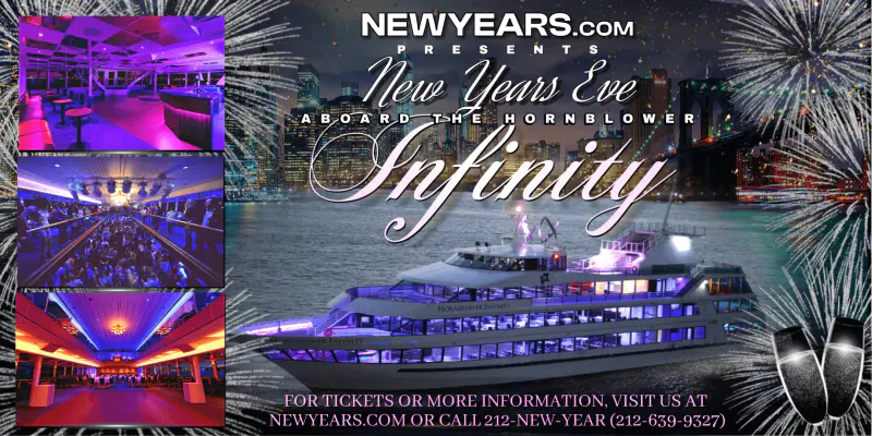 Flyer for Hornblower Infinity New York New Year's Eve Party