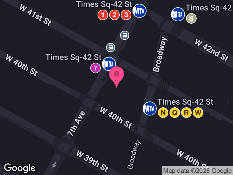 Street map around The Independent NYC